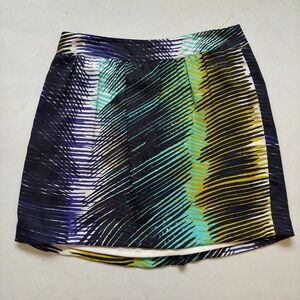 anne taylor loft purple brush colorful summer skirt